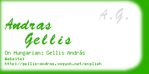 andras gellis business card